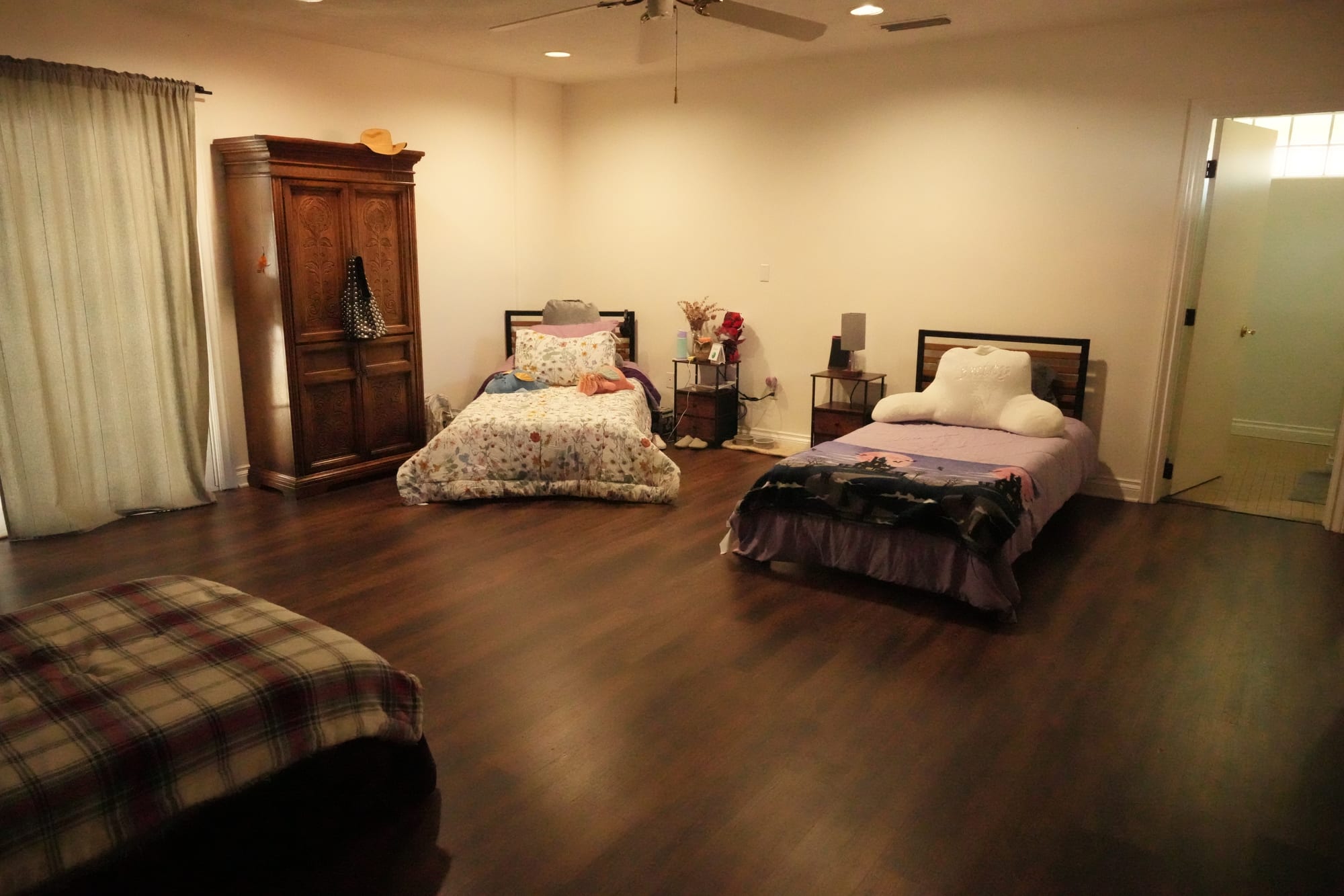 Bedroom with beds and storage