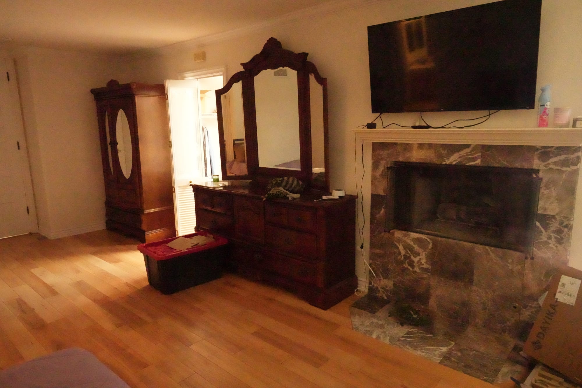Bedroom interior detail